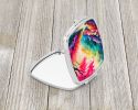 Colorful Azaleas Compact Mirror Decorative Travel Makeup Mirror for Women Girls Gifts Pocket Makeup Mirror Folding Handheld