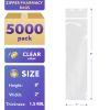 Pack of 5000 Syringe Bags, Clear 2 x 8. Zipper Pharmacy Bags 2x8. Thickness 1.5 mil. Jewelry Organizer Bags