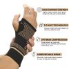 COPPER Protective palm fitness gloves; wrist-supported weight lifting gloves for men and women; suitable for gym training, cycling, weight lifting