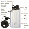 1 Gallon Insulated Stainless-Steel Water Jug, Silver