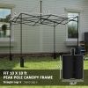 Outsunny 10' x 10' Replacement Canopy Top for Pop Up Canopy Tent with 4 Sand Bags, UPF50+ Protection, White