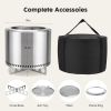 Smokeless Fire Pit, 304 Stainless Steel Tabletop Firepit Wood Pellets Burning Fire Pits for Camping, Bonfire