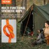 VEVOR Double Braided Polyester Rope, 1/2 in x 220 ft, 48 Strands, 8000 LBS Breaking Strength Outdoor Climbing Rope