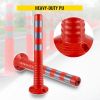 VEVOR Traffic Delineator, 6 PCS Posts Channelizer Cone, Delineator Post Kit 30' in Height, PU Traffic Post, Orange Safety Cones