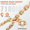 Transport Binder Chain, 7100 lbs Working Load Limit, 3/8'' x 20' G80 Tow Chain Tie Down with Grab Hooks, DOT Certified