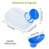 Unisex Potty Urinal Bottle 1000ML/33.8OZ Adult Emergency Urinal Device Portable Outdoor Toilet with Lid Funnel For Car Camping Travel Hospital Outdoor