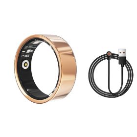 Smart Ring Health Tracker - Fitness Sleep Heart Rate Blood Oxygen Tracker Smart Ring For Men And Women,IP68 Waterproof Level Bluetooth Fitness Tr (Option: Gold-Nine)