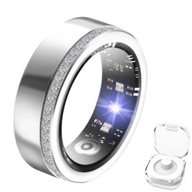 2025 New Smart Ring For Women Luxury Elegant Diamond Ring With Visible Tech Core Heart Rate Sleep Tracker Fitness Health Monitor IP68 Waterproof (Option: Seven)