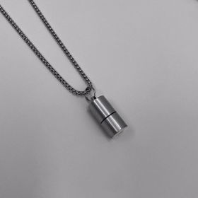Creative Lighter Necklace Male Hip Hop (Color: Silver)