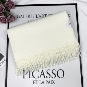 2022 Winter Scarf Solid Thicker Women Wool Cashmere Scarves Neck Head Warm Pashmina Lady Shawls And Wraps Bandana Tassel (Color: Marfíl)