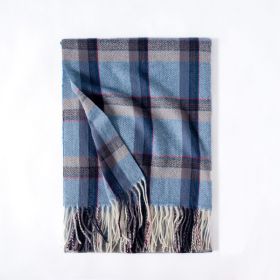 Women Winter Scarf Square Cashmere Pashmina Shawls And Wraps Female Warm Plaid Bufanda Luxury Tassel Scarves 2022 New (Color: 6)