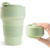 12oz Collapsible Cup for Traveling, Collapsible Silicone Travel Cup for Hot and Cold Drinks