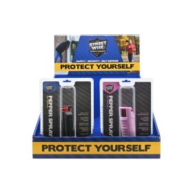 10-pack Stream Pepper Spray Countertop Display (Color: Combination)
