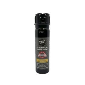 Streetwise Sticky Gel Pepper Spray (Color: Black, size: 4oz)