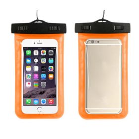 3 Pack Waterproof Floating Cell Phone Pouch Dry Bag Case Cover For Phone Samsung (Pouch Color: Orange)
