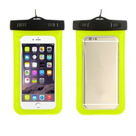3 Pack Waterproof Floating Cell Phone Pouch Dry Bag Case Cover For Phone Samsung (Pouch Color: Yellow)