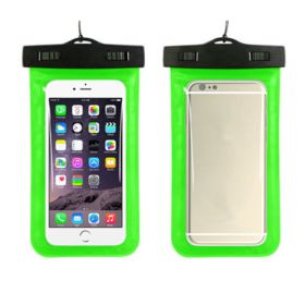 3 Pack Waterproof Floating Cell Phone Pouch Dry Bag Case Cover For Phone Samsung (Pouch Color: Green)