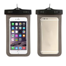 3 Pack Waterproof Floating Cell Phone Pouch Dry Bag Case Cover For Phone Samsung (Pouch Color: Black)