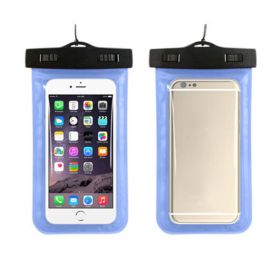 3 Pack Waterproof Floating Cell Phone Pouch Dry Bag Case Cover For Phone Samsung (Pouch Color: Blue)