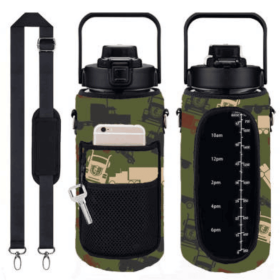 Trucker Camo® 64 oz Travel Water Bottle (Color: Army Green)