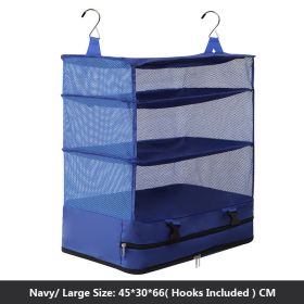 Easy Travel Foldable Luggage Organizer (Color: Navy)