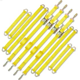 VEVOR Ratchet Tie Down Straps, 2'' x 15.6' Heavy Duty Ratchet Straps with Snap Hooks, 4000 lbs Working Load (Color: Yellow)