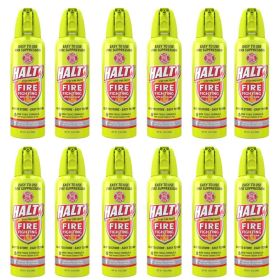 HALT! Handheld Fire Fighting Foam Spray â€“ Non-Toxic, Easy to Use, Store, and Find in Emergency â€“ Compact & Portable â€“ Ideal for Home, Kitchen (size: 12 Pack)