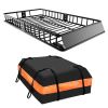 64"x39"x6"/51"x36"x5" Roof Rack,Heavy Duty Rooftop Cargo Carrier,Roof Basket with Waterproof Bag,Elastic Net with Attachment Hooks,Ratchet Strap