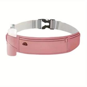 Ultra-Light Running Waist Pack – Breathable Nylon Belt Bag with Lock Closure & Reflective Strips for Safety (Unisex, 6 Colors) (Color: Dusty Rose)