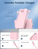 Portable Power Bank with Built in Cables Mobile Phone Portable Charger Power Phone Charger Backup Battery for IPhone,Andriod Phone, Galaxy Ect.