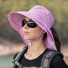 Designer Lightweight Ponytail Hole Visor Hats Summer Bucket Hats for Women Big Brim Outdoor Eye Protection Sunscreen Cap Sun Hat