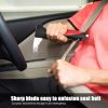 Disability Aid| Portable LED Car Door Assist Handle for Elderly & Disabled - High-Quality Aluminum, Black with Red Grip