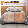 Electric Heated Fleece Heated Blanket with 10 Heating Levels 10 Hours Auto Off Machine Washable for Home Office Usage