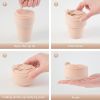12oz Collapsible Cup for Traveling, Collapsible Silicone Travel Cup for Hot and Cold Drinks