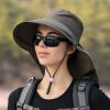 Designer Lightweight Ponytail Hole Visor Hats Summer Bucket Hats for Women Big Brim Outdoor Eye Protection Sunscreen Cap Sun Hat