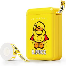 Label Maker Machine with Tape; D110 Portable Bluetooth Label Printer for Storage; Shipping; Barcode; Mailing; Office; Home; Organizing; Sticker Maker (Color: Yellow)