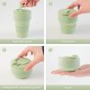 12oz Collapsible Cup for Traveling, Collapsible Silicone Travel Cup for Hot and Cold Drinks