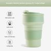 12oz Collapsible Cup for Traveling, Collapsible Silicone Travel Cup for Hot and Cold Drinks