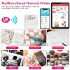 Pocket Wireless Thermal Printer Portable Mini Sticker Maker Machine Rechargeable Inkless Photo Printer for Printing Label Journal Study Notes Memo Pho