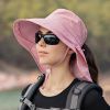 Designer Lightweight Ponytail Hole Visor Hats Summer Bucket Hats for Women Big Brim Outdoor Eye Protection Sunscreen Cap Sun Hat