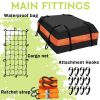 64"x39"x6"/51"x36"x5" Roof Rack,Heavy Duty Rooftop Cargo Carrier,Roof Basket with Waterproof Bag,Elastic Net with Attachment Hooks,Ratchet Strap