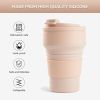 12oz Collapsible Cup for Traveling, Collapsible Silicone Travel Cup for Hot and Cold Drinks