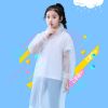 Transparent; portable and backpackable girl's poncho